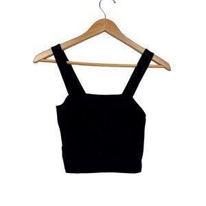 BP. Cozy Rib Crop Black Tank Top Womens Small NWOT